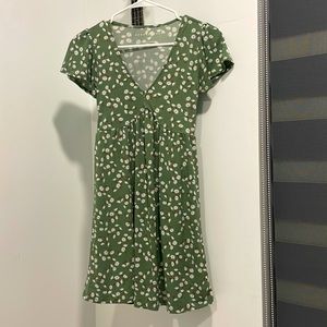 Aeropostale Green Flower Summer Dress